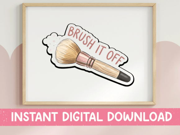 Brush It off Makeup Brush Sticker Graphics