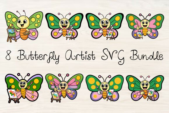 Butterfly Artist SVG Bundle: Graphics & Illustrations
