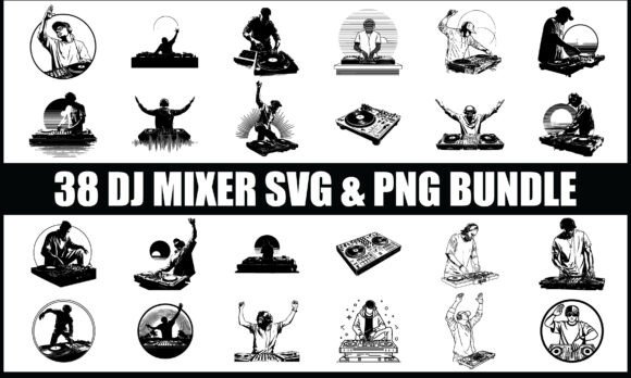 DJ Mixer SVG PNG Bundle – Graphics & Illustrations