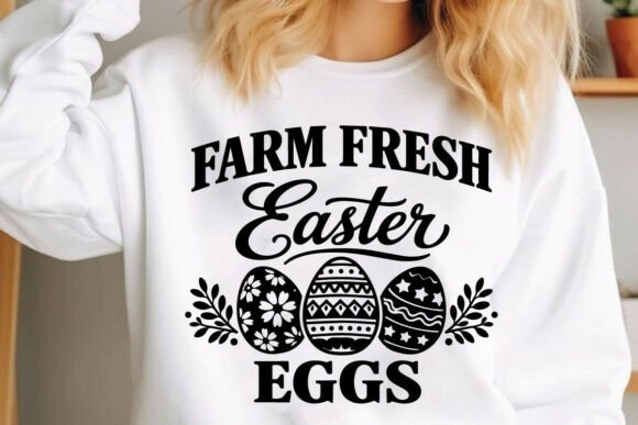 Farmhouse Vintage Easter Day SVG PNG Graphics