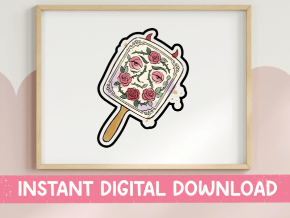 Floral Rose Butter Board Sticker: Graphics for T-Shirt Designs
