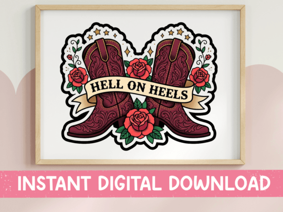 Hell on Heels: Graphics for T-Shirt Designs
