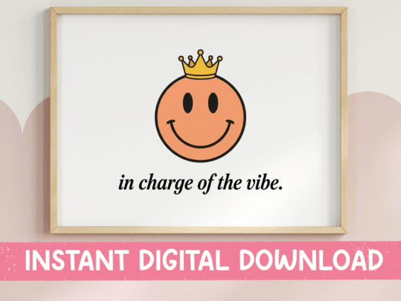 In Charge of the Vibe Smiley SVG: Graphics for T-Shirt Designs