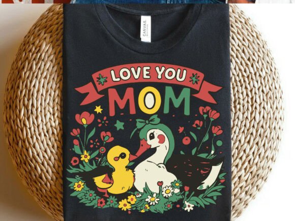 Mother’s Day Duck Illustration Graphics