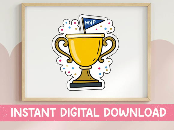 MVP Trophy SVG for Graphics & T-Shirt Designs