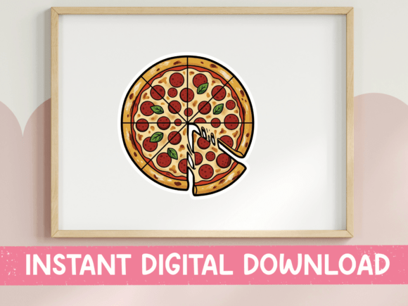 Pizza Pie Hand Reaching Sticker Design: Graphics for T-Shirt Designs