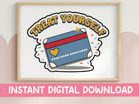 Treat Yourself Credit Card Sticker Graphics