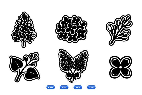 Vintage Floral SVG Clipart for Graphics and Illustrations